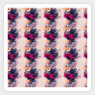 Vintage Flower Pattern Water Color Design Pattern Sticker